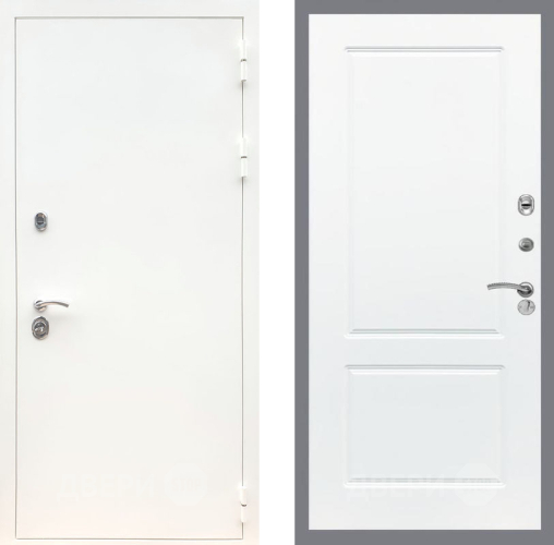 Входная металлическая Дверь Рекс (REX) 5 Белая Шагрень FL-117 Силк Сноу в Ногинск