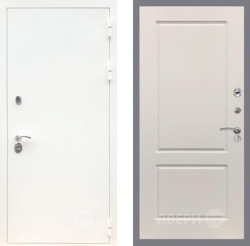 Входная металлическая Дверь Рекс (REX) 5 Белая Шагрень FL-117 Шампань в Ногинск