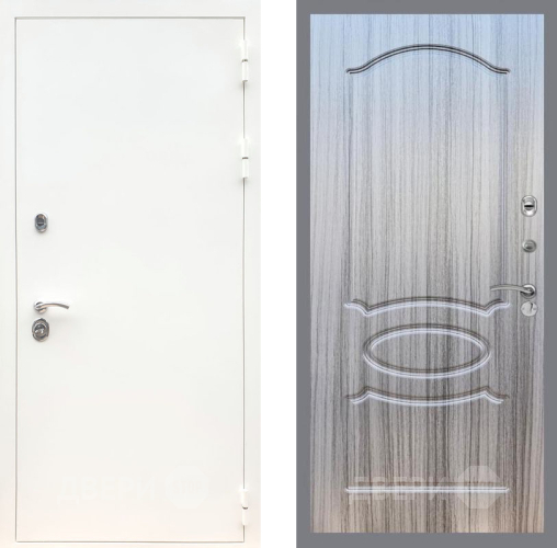 Дверь Рекс (REX) 5 Белая Шагрень FL-128 Сандал грей в Ногинск