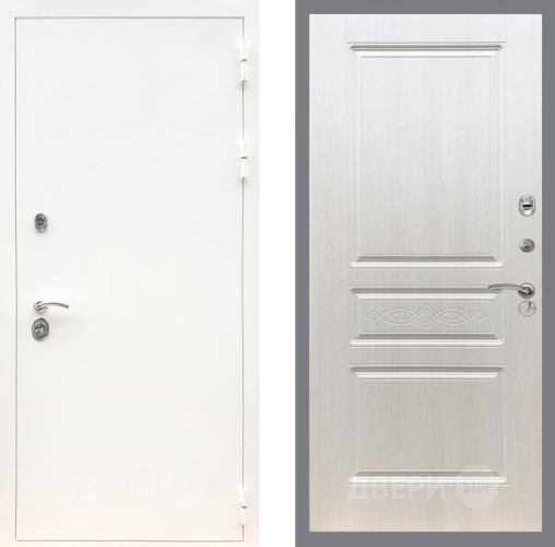 Дверь Рекс (REX) 5 Белая Шагрень FL-243 Лиственница беж в Ногинск