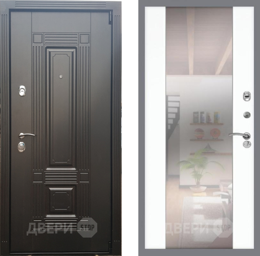 Дверь Рекс (REX) 9 СБ-16 Зеркало Силк Сноу в Ногинск