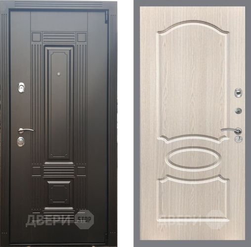 Входная металлическая Дверь Рекс (REX) 9 FL-128 Беленый дуб в Ногинск