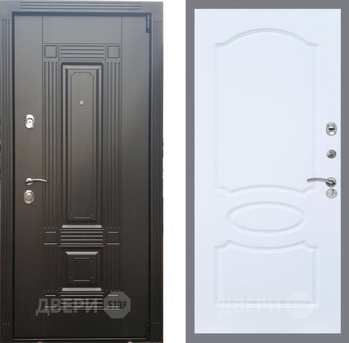 Входная металлическая Дверь Рекс (REX) 9 FL-128 Силк Сноу в Ногинск