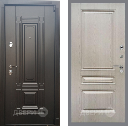 Входная металлическая Дверь Рекс (REX) 9 FL-243 Беленый дуб в Ногинск