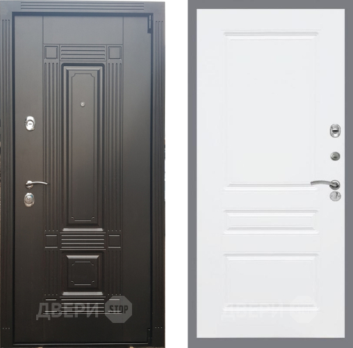 Входная металлическая Дверь Рекс (REX) 9 FL-243 Силк Сноу в Ногинск