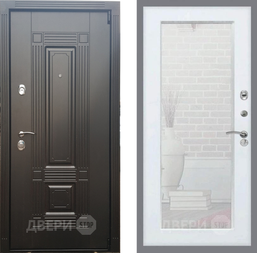 Дверь Рекс (REX) 9 Зеркало Пастораль Белый ясень в Ногинск