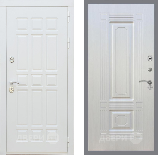 Входная металлическая Дверь Рекс (REX) 8 Силк Сноу FL-2 Лиственница беж в Ногинск