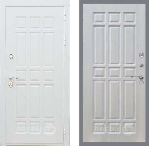 Входная металлическая Дверь Рекс (REX) 8 Силк Сноу FL-33 Лиственница беж в Ногинск