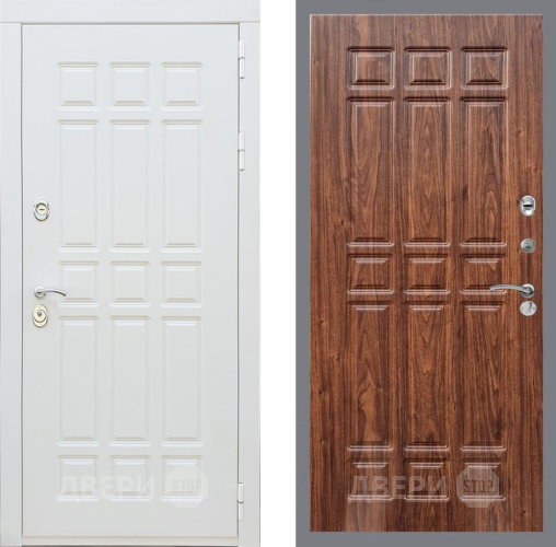 Входная металлическая Дверь Рекс (REX) 8 Силк Сноу FL-33 орех тисненый в Ногинск