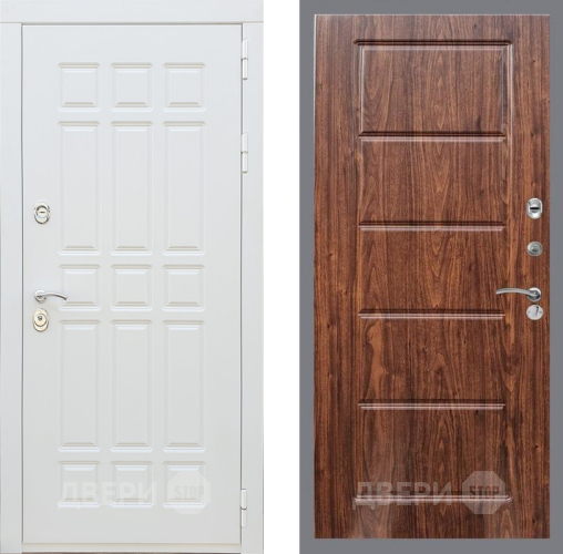 Входная металлическая Дверь Рекс (REX) 8 Силк Сноу FL-39 орех тисненый в Ногинск