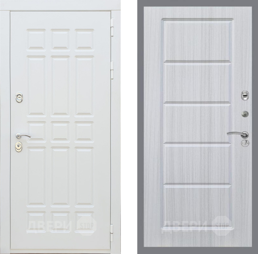 Входная металлическая Дверь Рекс (REX) 8 Силк Сноу FL-39 Сандал белый в Ногинск