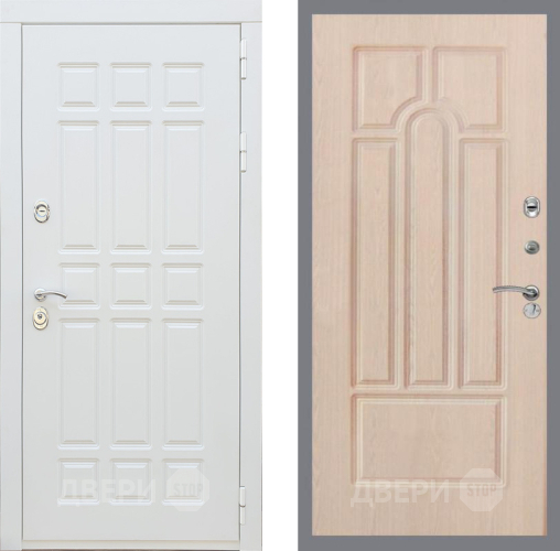 Входная металлическая Дверь Рекс (REX) 8 Силк Сноу FL-58 Беленый дуб в Ногинск