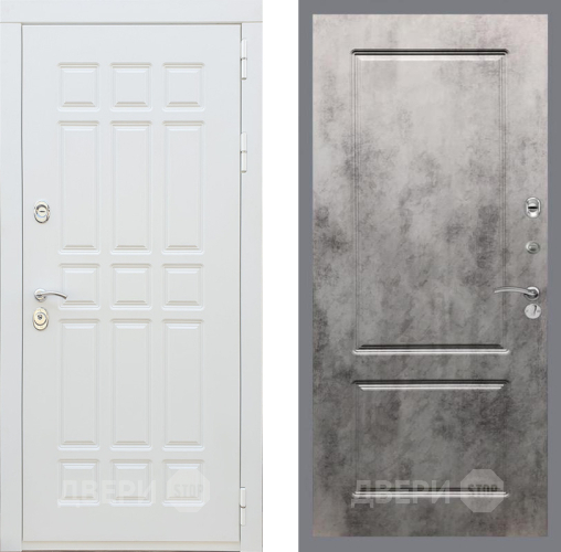 Входная металлическая Дверь Рекс (REX) 8 Силк Сноу FL-117 Бетон темный в Ногинск