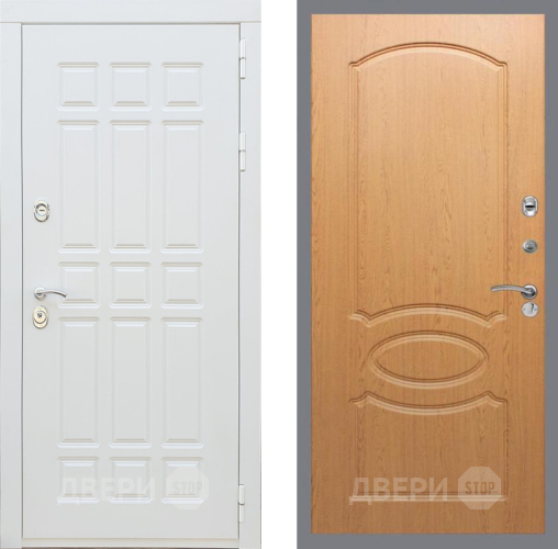 Входная металлическая Дверь Рекс (REX) 8 Силк Сноу FL-128 Дуб в Ногинск