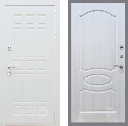 Входная металлическая Дверь Рекс (REX) 8 Силк Сноу FL-128 Лиственница беж в Ногинск