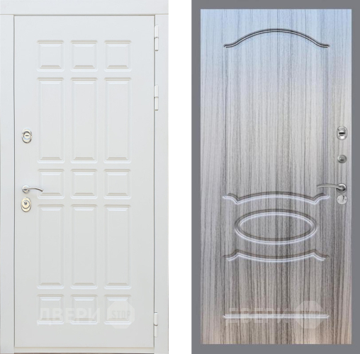 Входная металлическая Дверь Рекс (REX) 8 Силк Сноу FL-128 Сандал грей в Ногинск