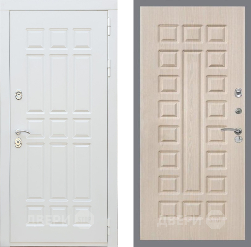 Входная металлическая Дверь Рекс (REX) 8 Силк Сноу FL-183 Беленый дуб в Ногинск