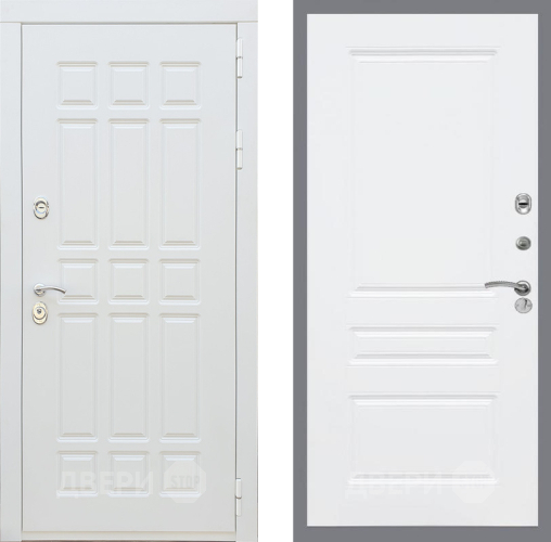 Входная металлическая Дверь Рекс (REX) 8 Силк Сноу FL-243 Силк Сноу в Ногинск