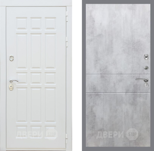 Входная металлическая Дверь Рекс (REX) 8 Силк Сноу FL-290 Бетон светлый в Ногинск