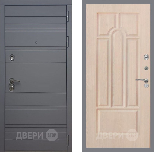 Входная металлическая Дверь Рекс (REX) 14 силк титан FL-58 Беленый дуб в Ногинск