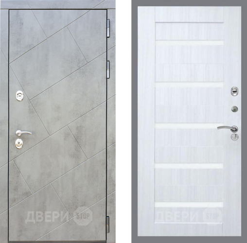 Входная металлическая Дверь Рекс (REX) 22 СБ-14 стекло белое Сандал белый в Ногинск