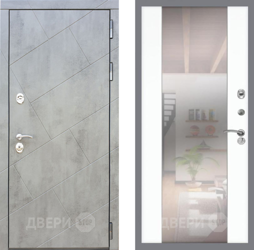 Входная металлическая Дверь Рекс (REX) 22 СБ-16 Зеркало Силк Сноу в Ногинск