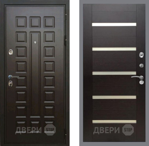 Входная металлическая Дверь Рекс (REX) Премиум 3к СБ-14 стекло белое венге поперечный в Ногинск