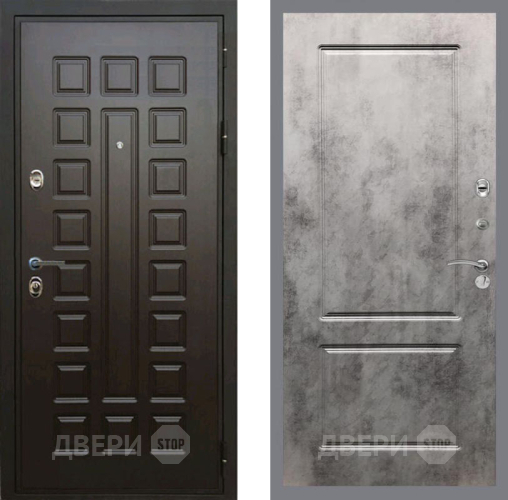 Входная металлическая Дверь Рекс (REX) Премиум 3к FL-117 Бетон темный в Ногинск
