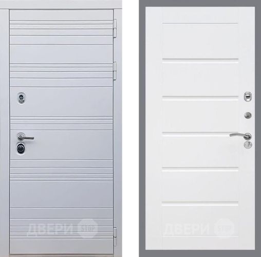 Входная металлическая Дверь Рекс (REX) 14 Силк Сноу Сити Белый ясень в Ногинск