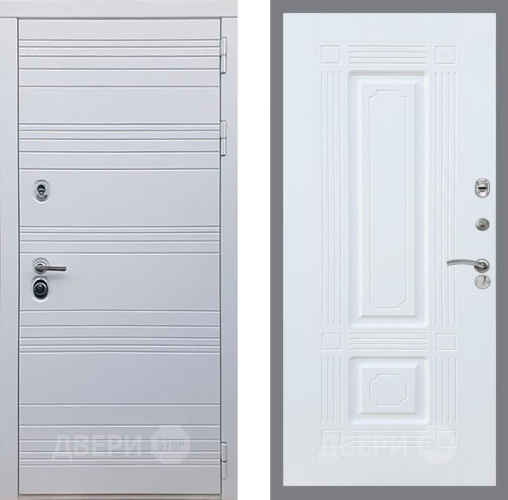 Входная металлическая Дверь Рекс (REX) 14 Силк Сноу FL-2 Силк Сноу в Ногинск