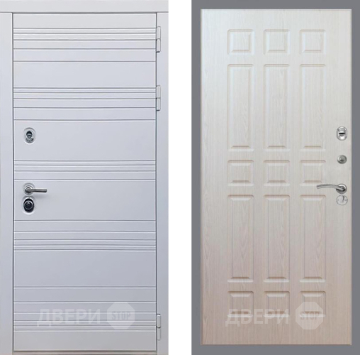 Входная металлическая Дверь Рекс (REX) 14 Силк Сноу FL-33 Беленый дуб в Ногинск