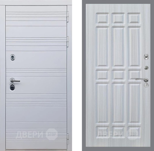 Входная металлическая Дверь Рекс (REX) 14 Силк Сноу FL-33 Сандал белый в Ногинск