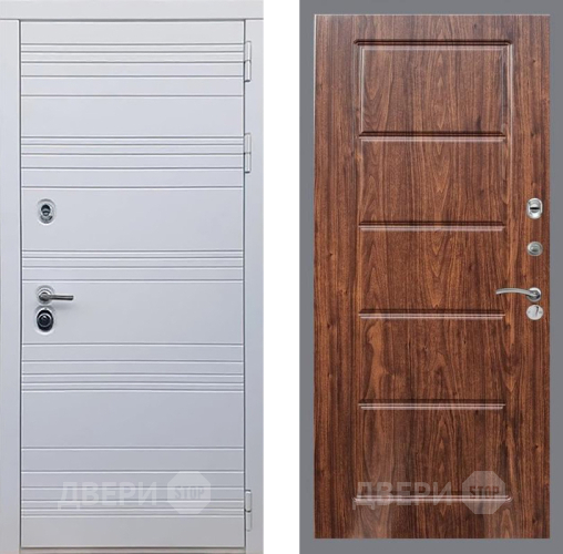 Входная металлическая Дверь Рекс (REX) 14 Силк Сноу FL-39 орех тисненый в Ногинск