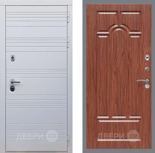 Входная металлическая Дверь Рекс (REX) 14 Силк Сноу FL-58 орех тисненый в Ногинск