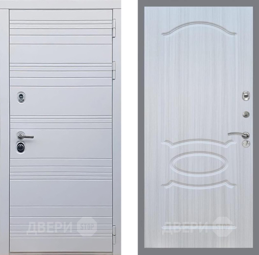 Входная металлическая Дверь Рекс (REX) 14 Силк Сноу FL-128 Сандал белый в Ногинск