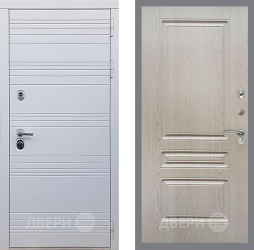 Входная металлическая Дверь Рекс (REX) 14 Силк Сноу FL-243 Беленый дуб в Ногинск