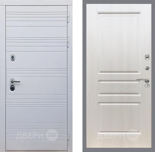 Входная металлическая Дверь Рекс (REX) 14 Силк Сноу FL-243 Лиственница беж в Ногинск