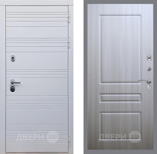 Входная металлическая Дверь Рекс (REX) 14 Силк Сноу FL-243 Сандал белый в Ногинск