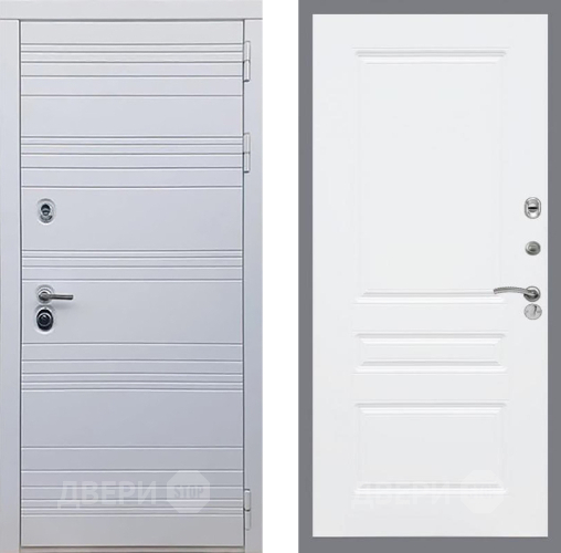 Входная металлическая Дверь Рекс (REX) 14 Силк Сноу FL-243 Силк Сноу в Ногинск