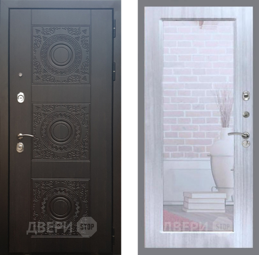 Входная металлическая Дверь Рекс (REX) 10 Зеркало Пастораль Сандал белый в Ногинск