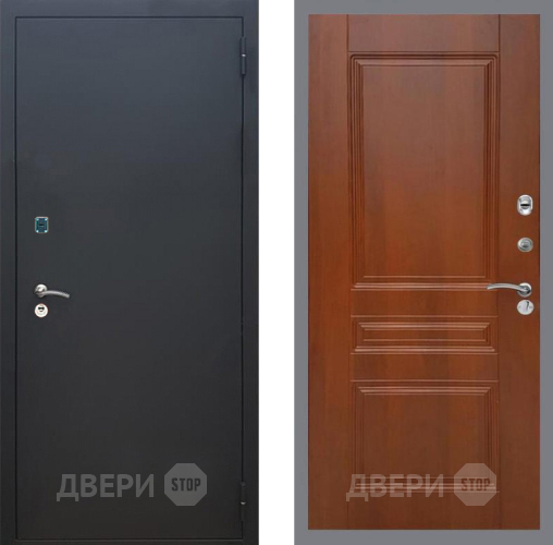 Входная металлическая Дверь Рекс (REX) 1A Черный Муар FL-243 Итальянский орех в Ногинск