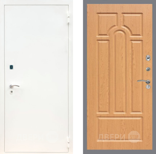 Дверь Рекс (REX) 1А Белая шагрень FL-58 Дуб в Ногинск