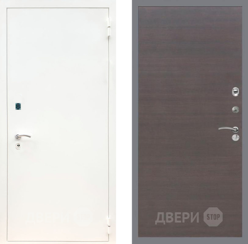 Входная металлическая Дверь Рекс (REX) 1А Белая шагрень GL венге поперечный в Ногинск