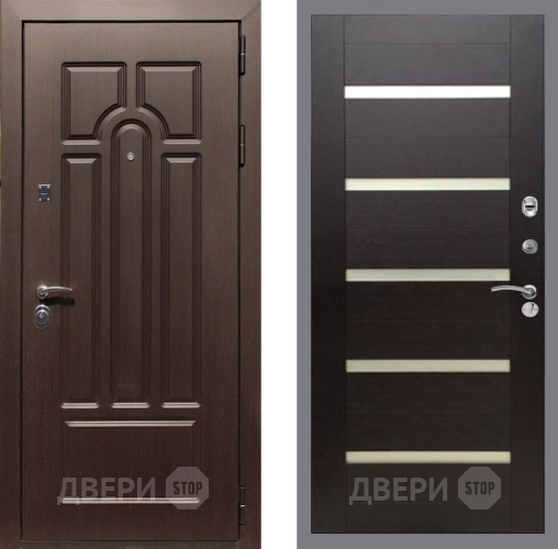 Дверь Рекс (REX) Эврика СБ-14 стекло белое венге поперечный в Ногинск