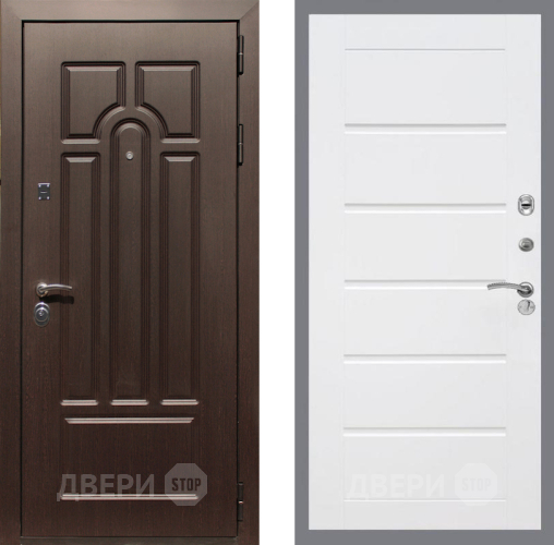 Входная металлическая Дверь Рекс (REX) Эврика Сити Белый ясень в Ногинск