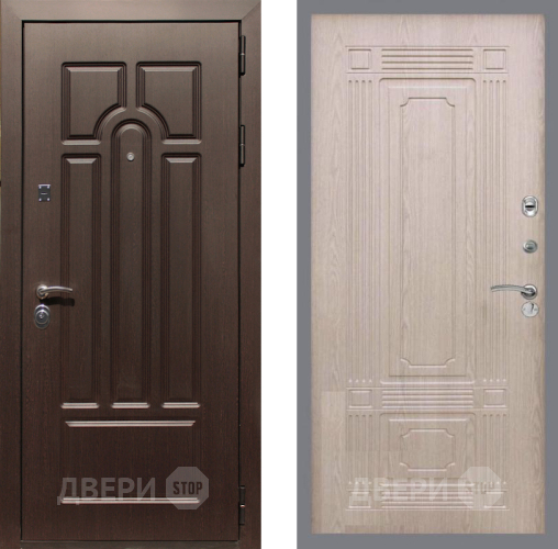 Входная металлическая Дверь Рекс (REX) Эврика FL-2 Беленый дуб в Ногинск