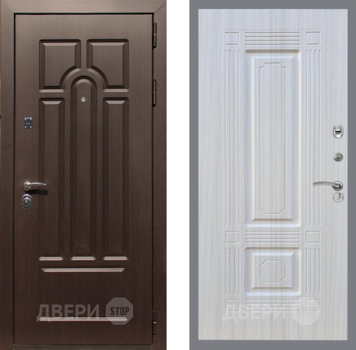 Входная металлическая Дверь Рекс (REX) Эврика FL-2 Сандал белый в Ногинск