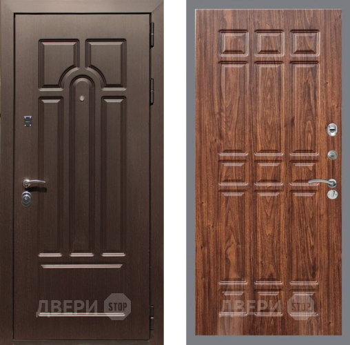 Входная металлическая Дверь Рекс (REX) Эврика FL-33 орех тисненый в Ногинск