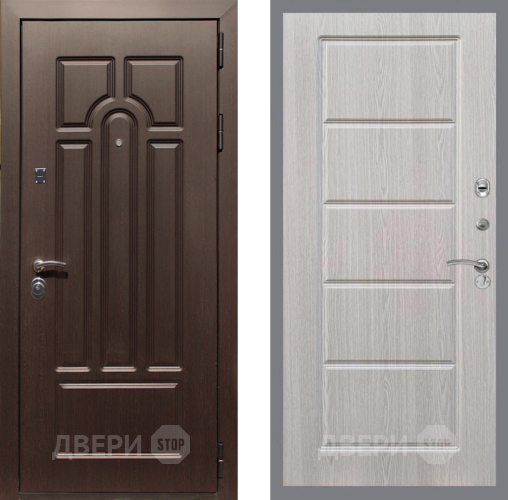 Входная металлическая Дверь Рекс (REX) Эврика FL-39 Беленый дуб в Ногинск