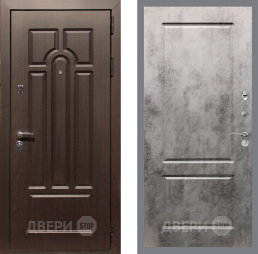 Входная металлическая Дверь Рекс (REX) Эврика FL-117 Бетон темный в Ногинск